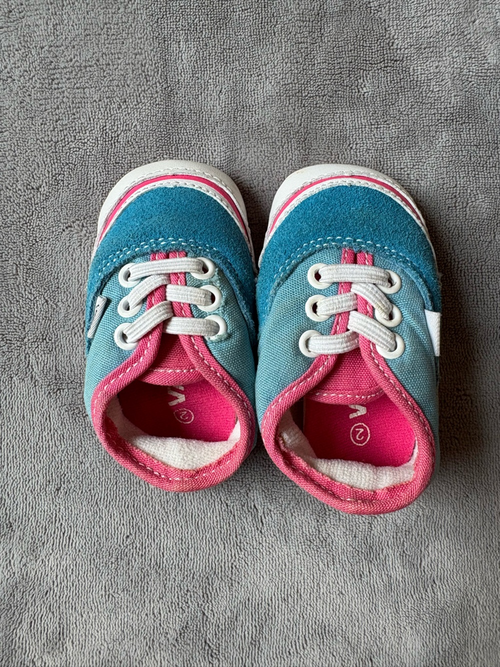 Vans baby Teal and Pink Lace-Up Sneakers